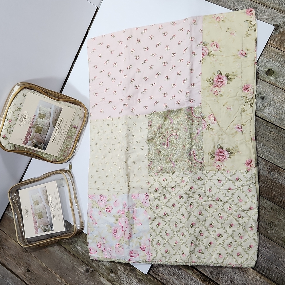 Bundle of 2 Vintage Luxe Standard Pillow Shams GREAT DEAL!! MSRP $60